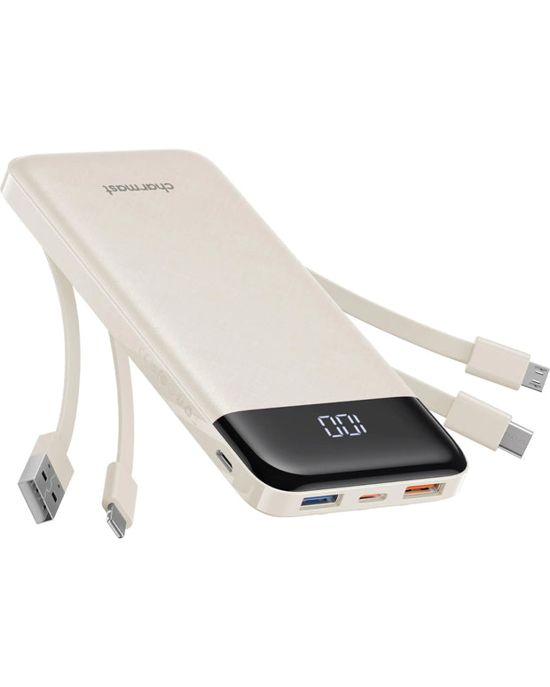 Portable Charger with Built in Cables, Portable Charger