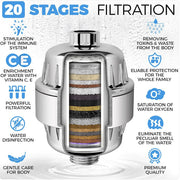 Supercharged 20-Level Filter Shower Head Set