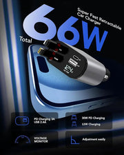 TIKTOK SHOP Retractable Car Charger, 4 in 1