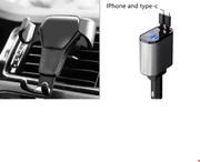 100W Super Fast Car Charger with USB & Type-C